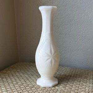 Vintage White Milk Glass Small 7" Bud Vase